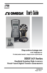 Thumbnail of document Manual - HHF143B Precision Handheld Rotating Metal Vane Thermo-Anemometer Kit